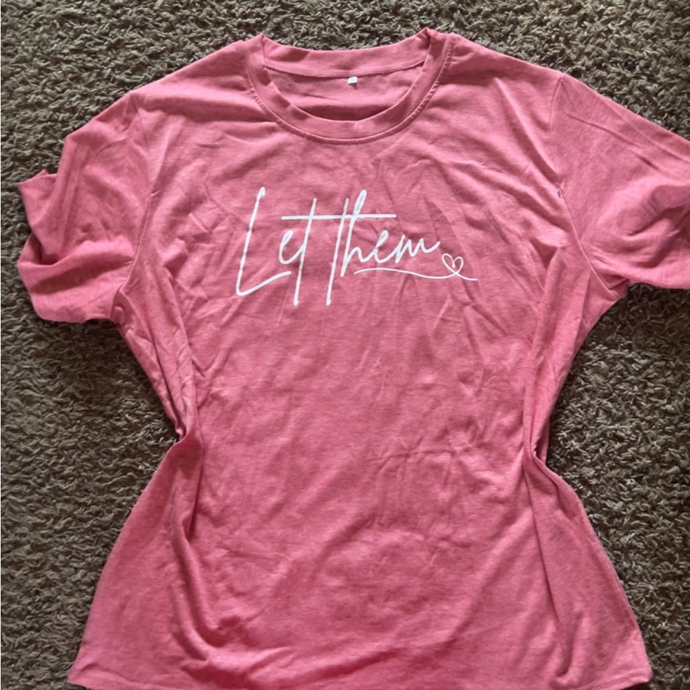 Let Them Women's Crewneck T-Shirt in Dusty Rose